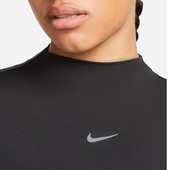 NWT Nike Women's One Dri-FIT Luxe Long Sleeve Cropped Top Size XL Black - Picture 6 of 6